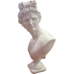 Scultura mezzo busto Dio Apollo