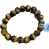 Bracciale in occhio di tigre con perline da 10mm