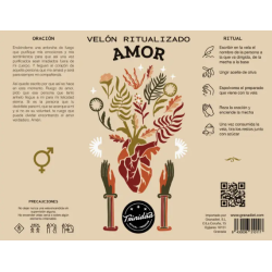 Candela ritualizzata  amore