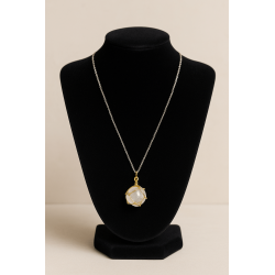 Collana con spiralina in metallo e pietra energetica