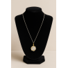 Collana con spiralina in metallo e pietra energetica