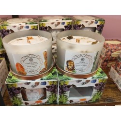 Candele profumate con pietre preziose